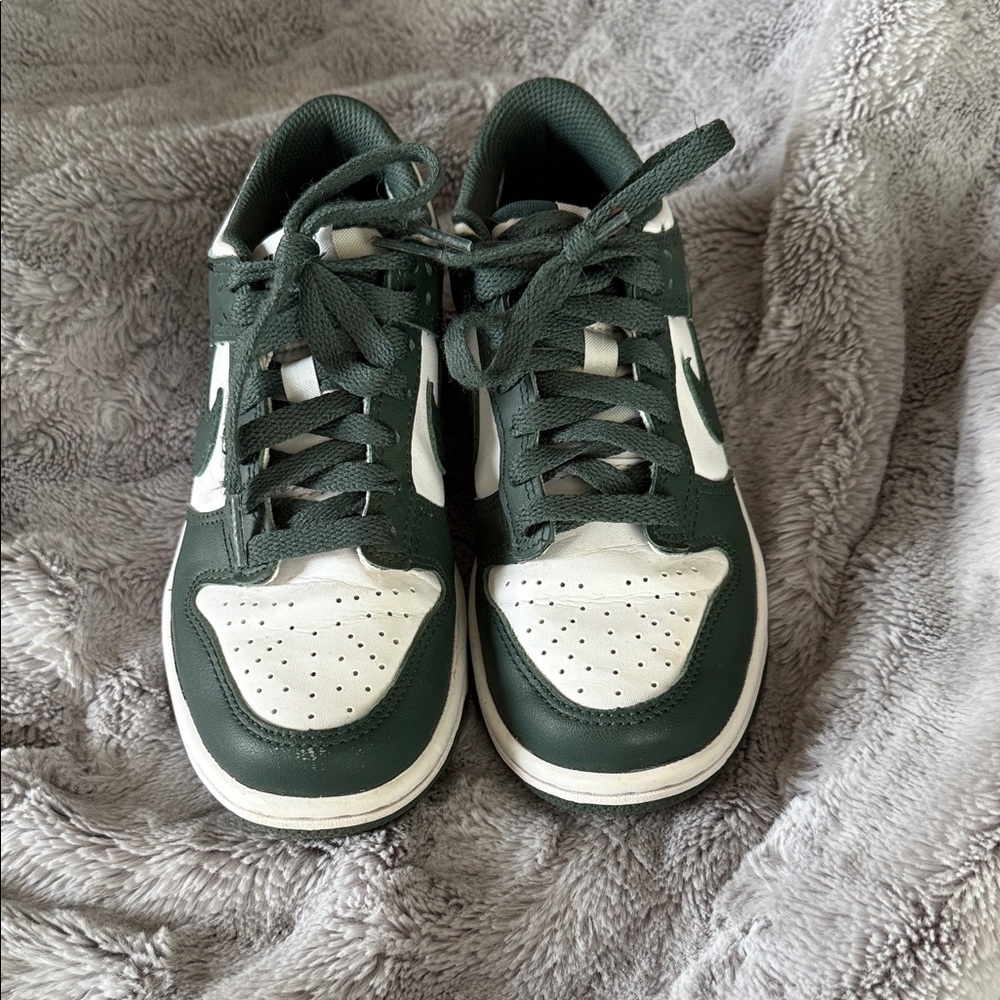 Nike Green and White Sneakers
